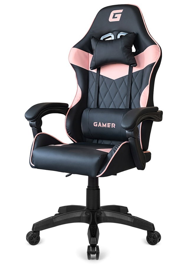 Fotel obrotowy gamingowy EVO PU PINK XL